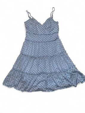 Trixxi Light Blue Spotted Tiered Sundress